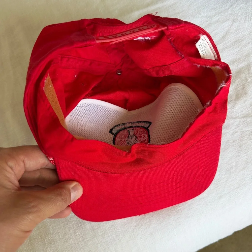 80's Coca-Cola Fort Myers Red Snapback Hat Rope Trucker Cap Simply The Best Mens